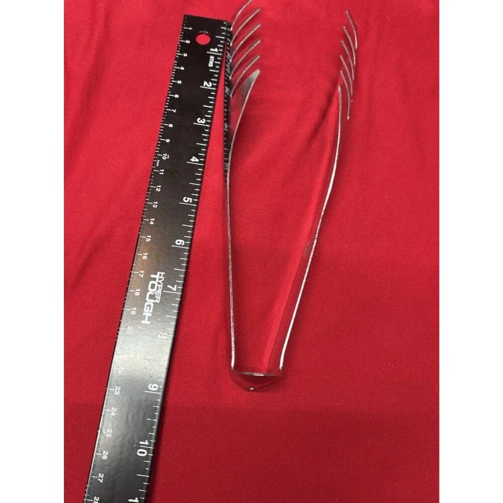 Vintage EKCO Chromium Plated Tongs Serrated Teeth USA Kitchen BBQ Tool 7